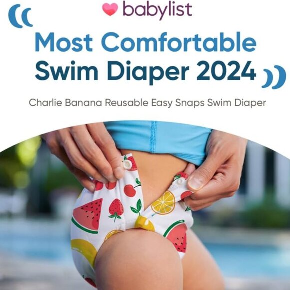 Simple Joys by Carter's 2-Pack Rashguards + Charlie Banana Swim Diaper 6-9 M - Picture 7 of 15